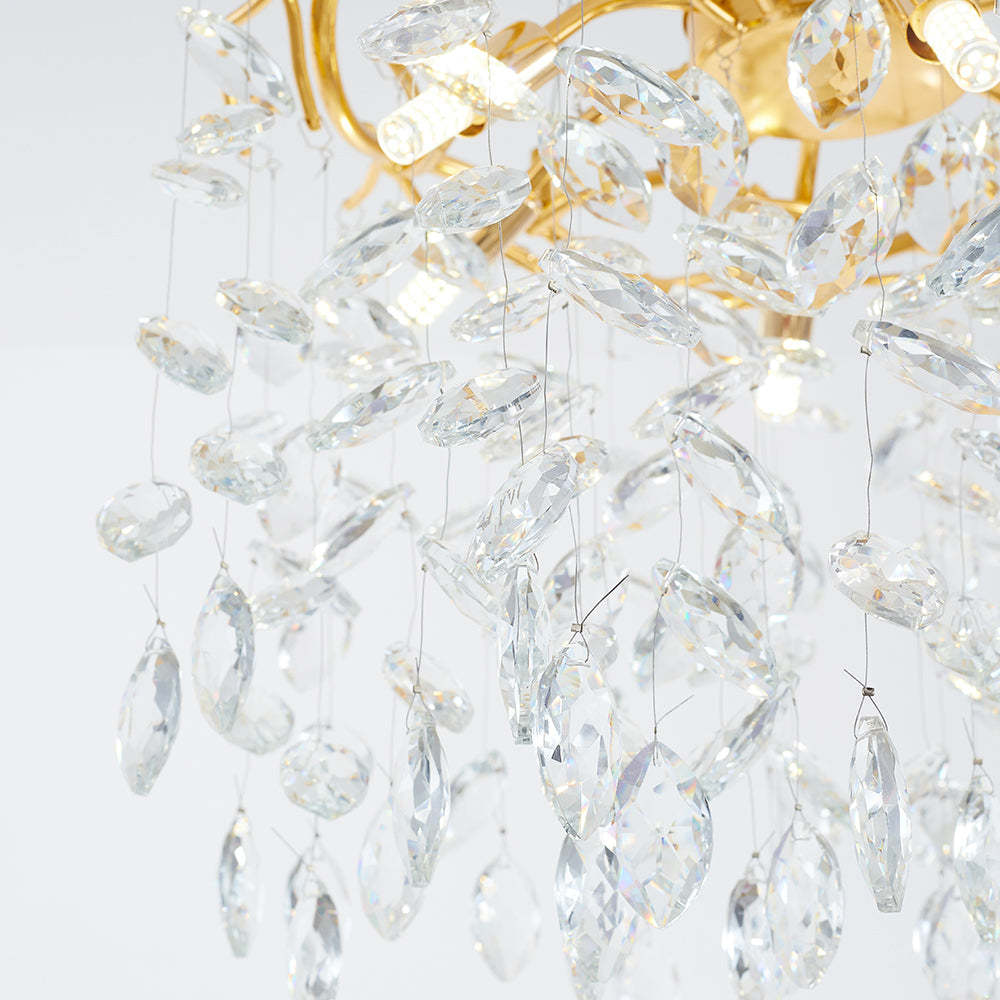 Marilyn Lustre Branche Moderne Cristal/Métal Doré Salon