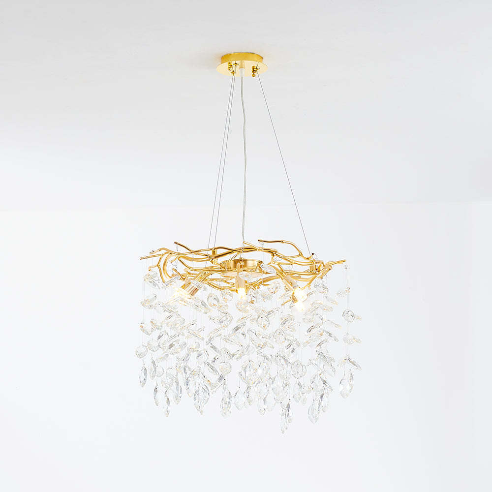 Marilyn Lustre Branche Moderne Cristal/Métal Doré Salon
