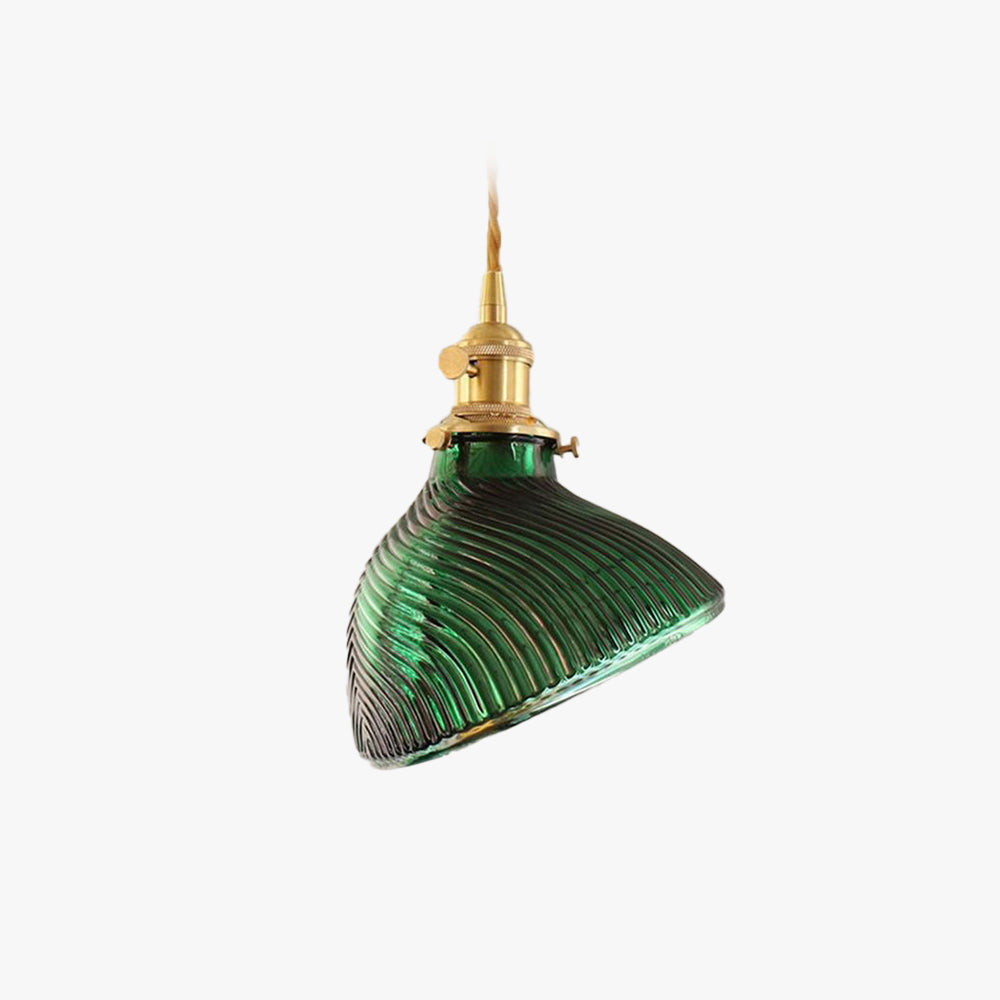 Hailie Suspension Cylindre/Géométrie Vintage, Métal/Verre, Vert, Salle à Manger