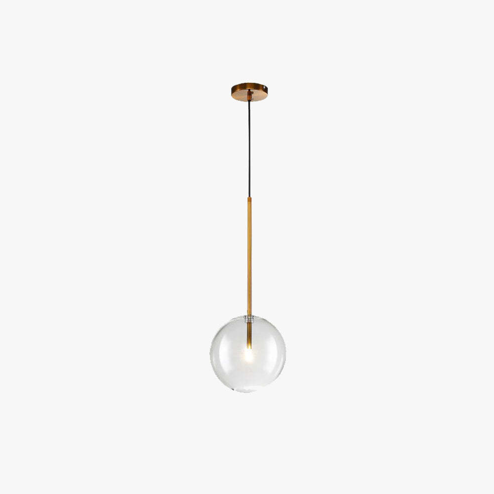 Valentina Glass Bulb LED Suspension Or Métal Verre Chambre à coucher