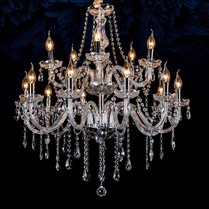 Silva Luxe LED Suspension Verre Clair Salon Chambre à Coucher