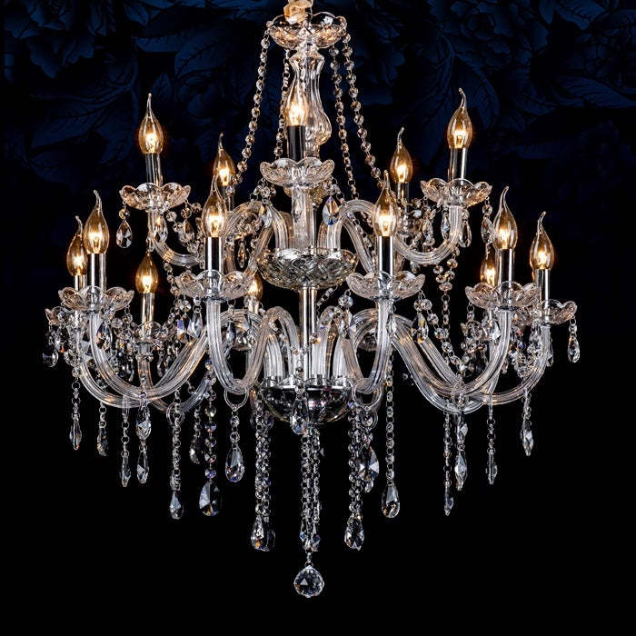 Silva Luxe LED Suspension Verre Clair Salon Chambre à Coucher