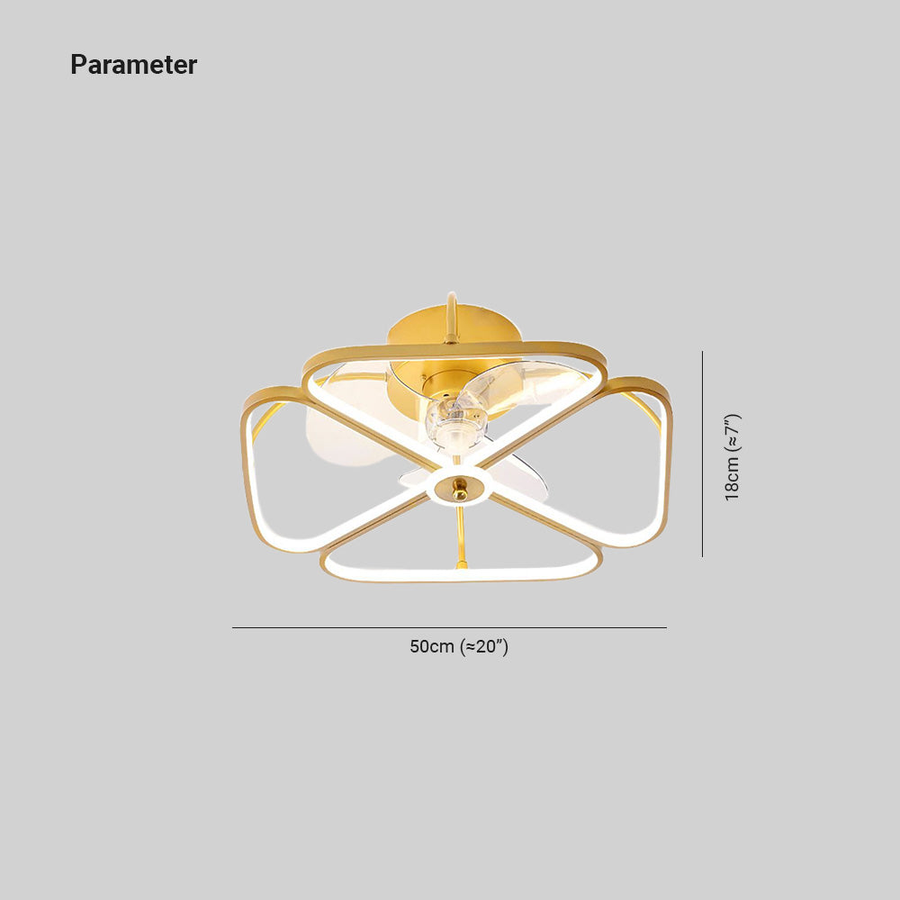 Hana Ventilateur de Plafond, 3 Styles, D50CM