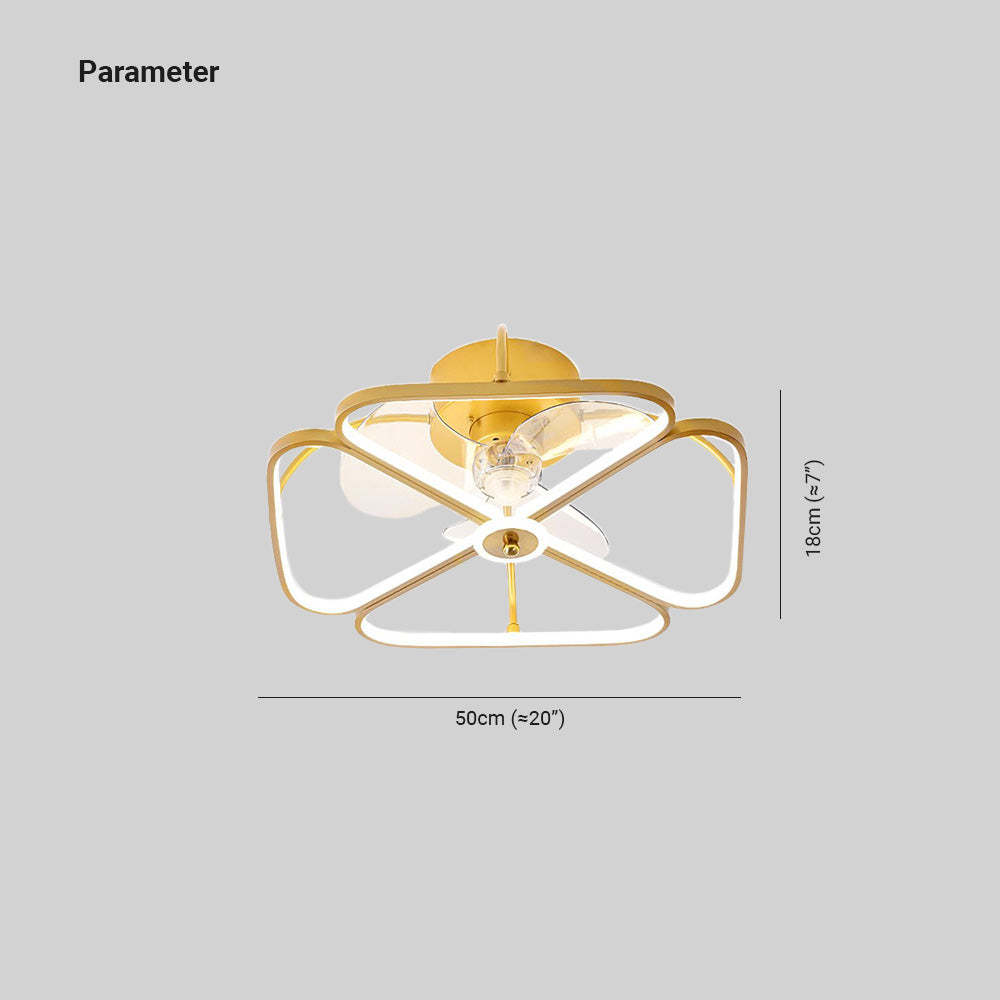 Hana Ventilateur de Plafond, 3 Styles, D50CM