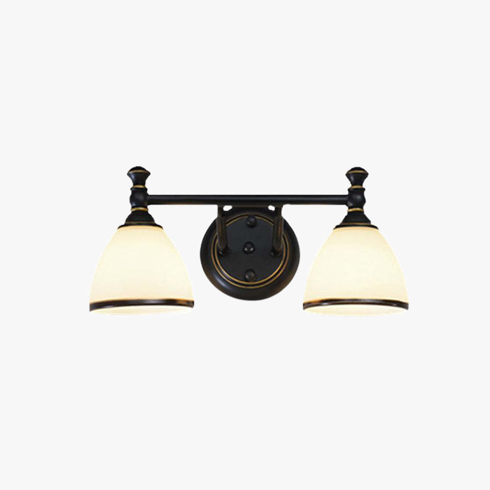 Eryn Applique Murale Vintage Classique, Métal/Verre, Noir, Chambre