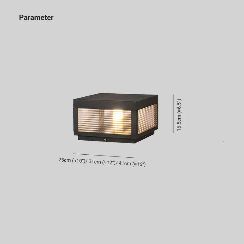 Riley Lampe de Poteau avec Rayures Horizontales