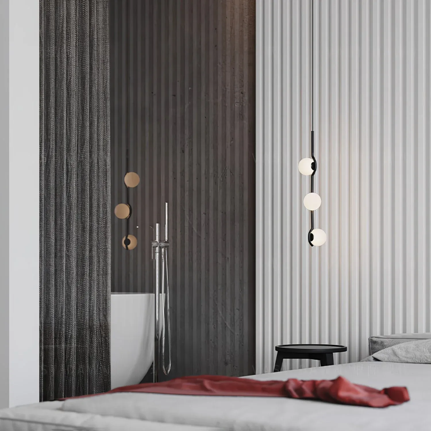 Alessio Minimalism Metal Glass Pendant Light Dining Room Bedroom