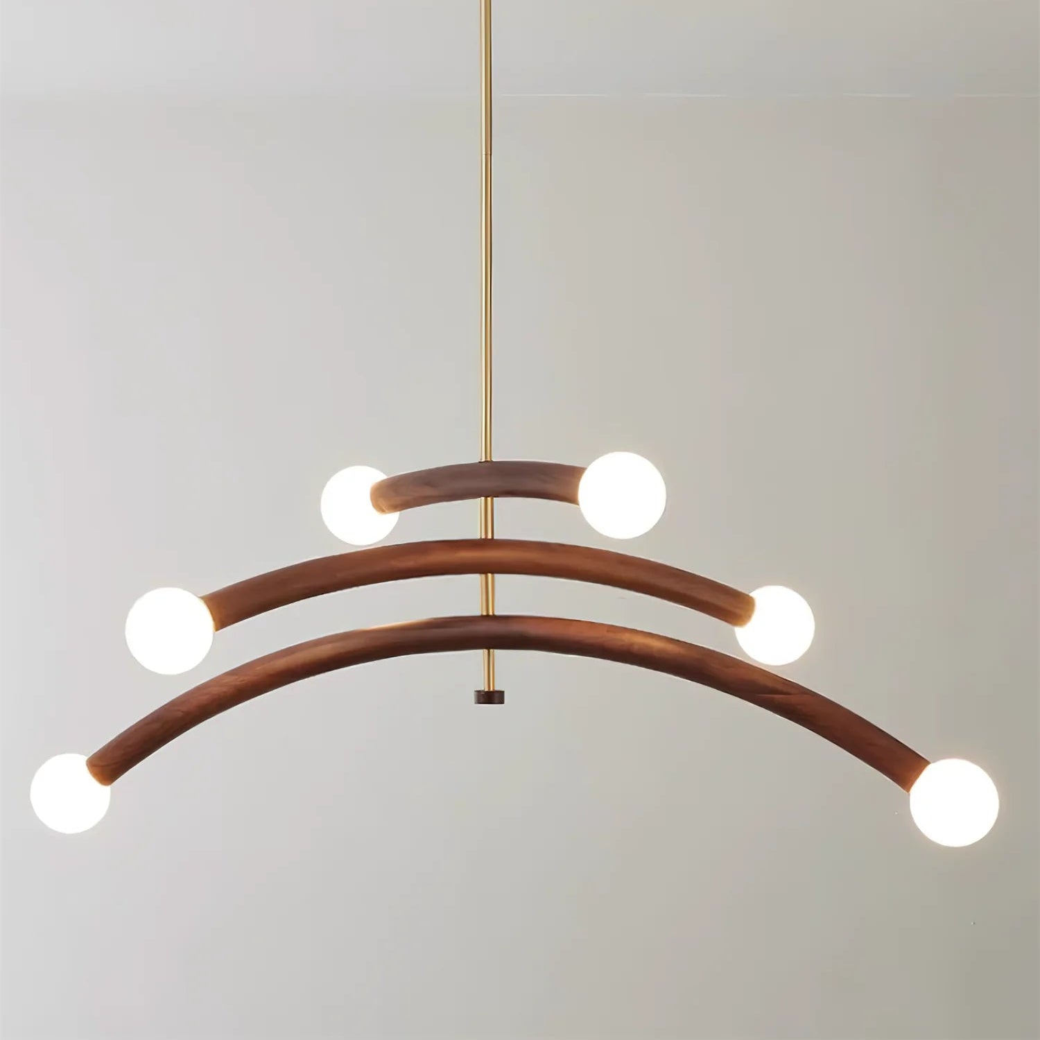 Drift Arc Wood Sculptural Chandelier