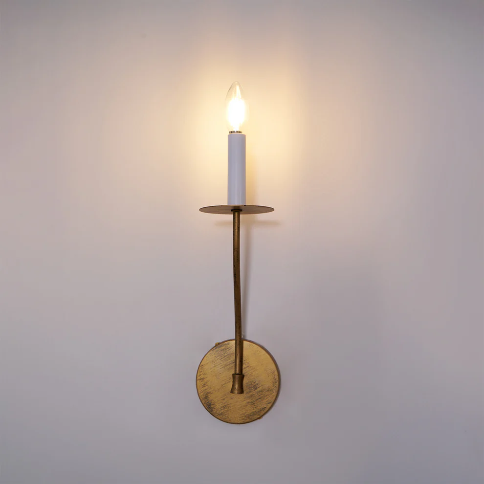 Alessio Vintage Candle Metal Wall Light Fixture Hallway Bedroom Bathroom