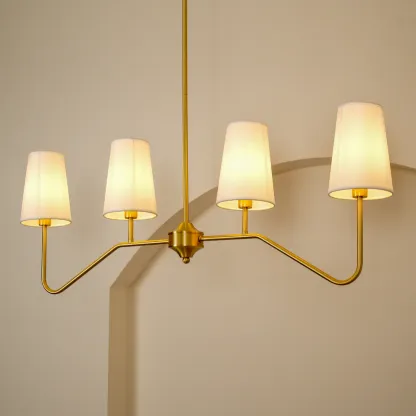 Alessio Vintage Classical Metal Fabric Pendant Light Shades Living Dining Room