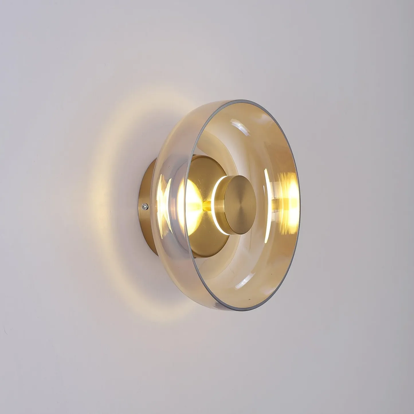 Hailie Moderne Rond Bol Verre Applique Murale Nuances Chambre à Coucher Couloir