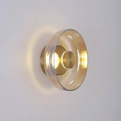 Hailie Moderne Rond Bol Verre Applique Murale Nuances Chambre à Coucher Couloir