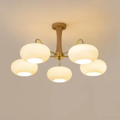 Valentina Vintage Metal Wood  Pendant Light Bedroom Living Room