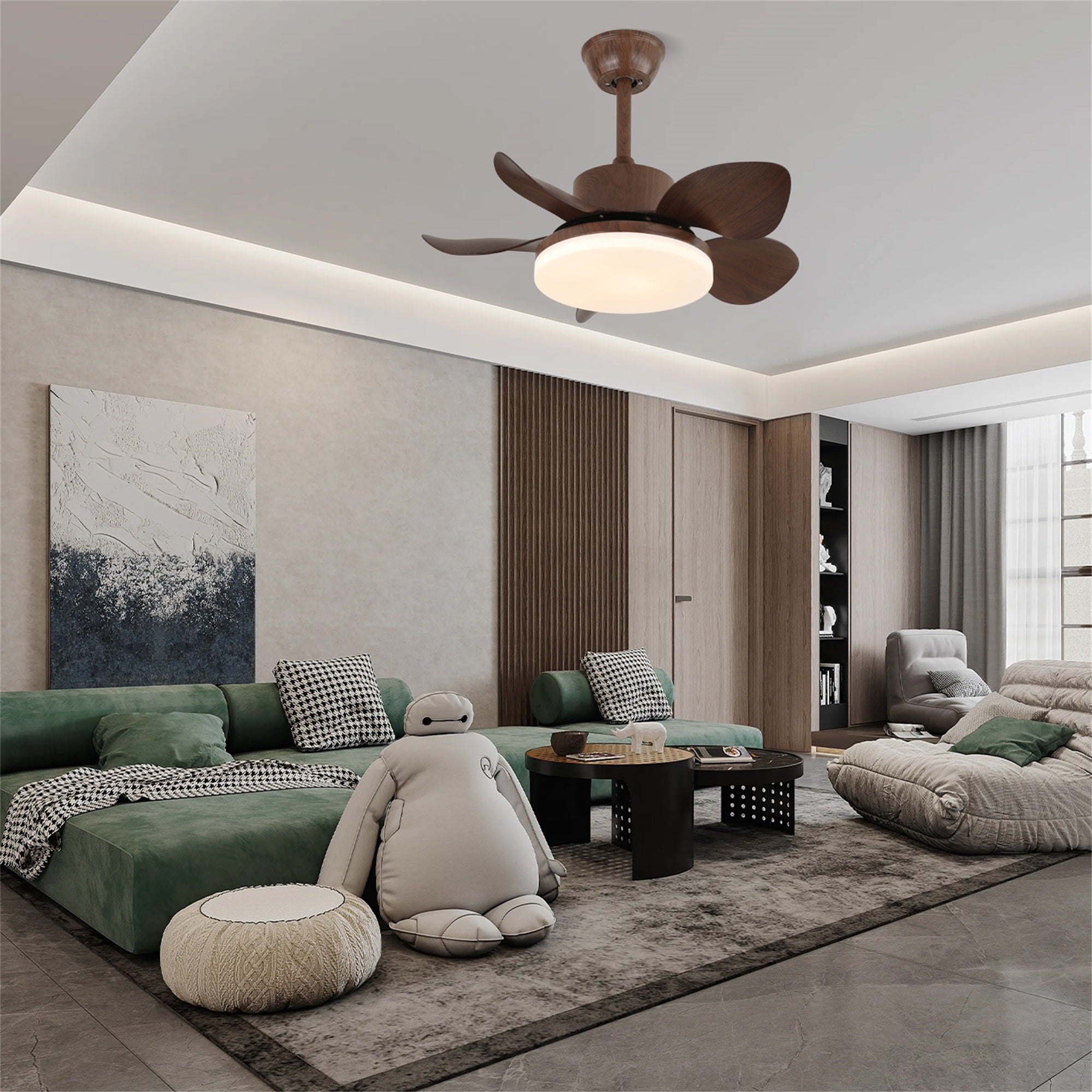 Plafonnier Ventilateur Alenya en Bois - Neutralighting
