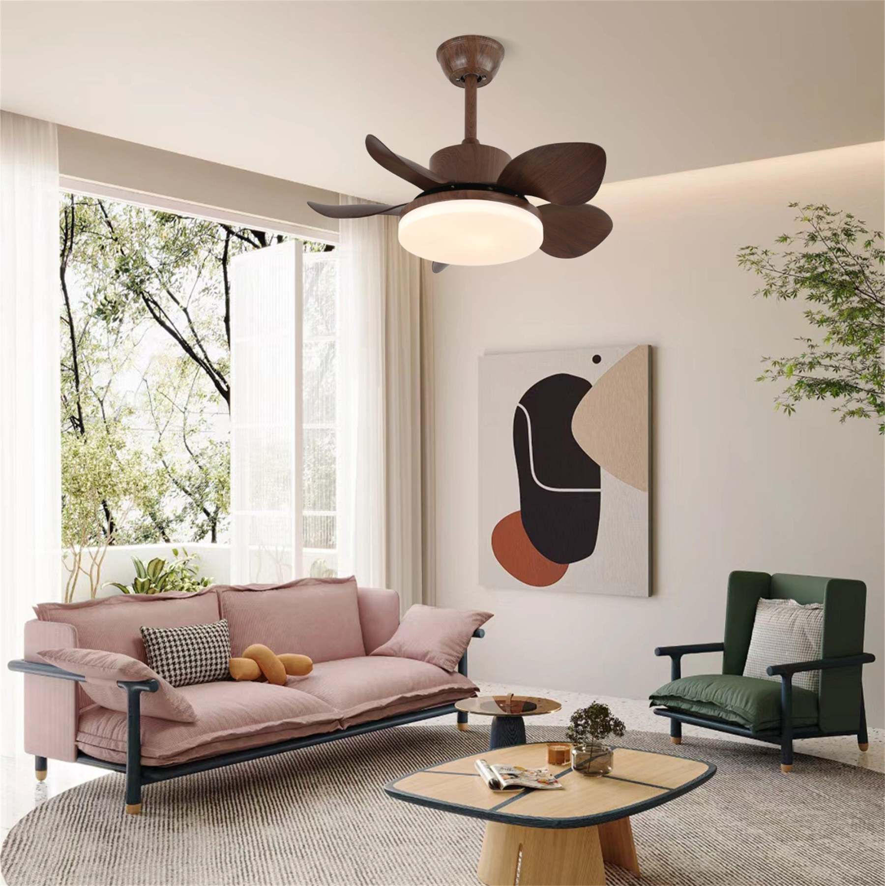 Plafonnier Ventilateur Alenya en Bois - Neutralighting
