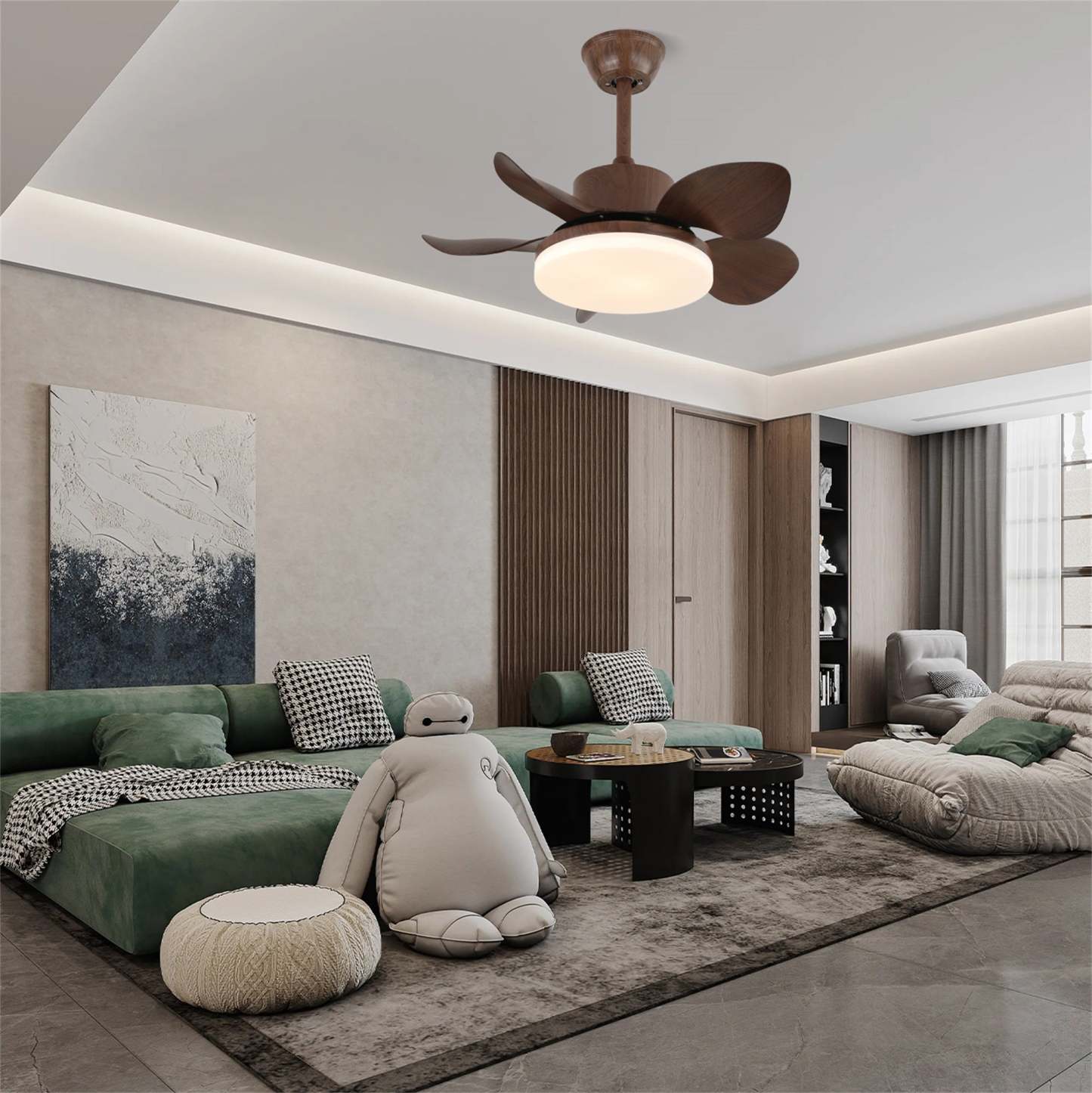 Plafonnier Ventilateur Alenya en Bois - Neutralighting