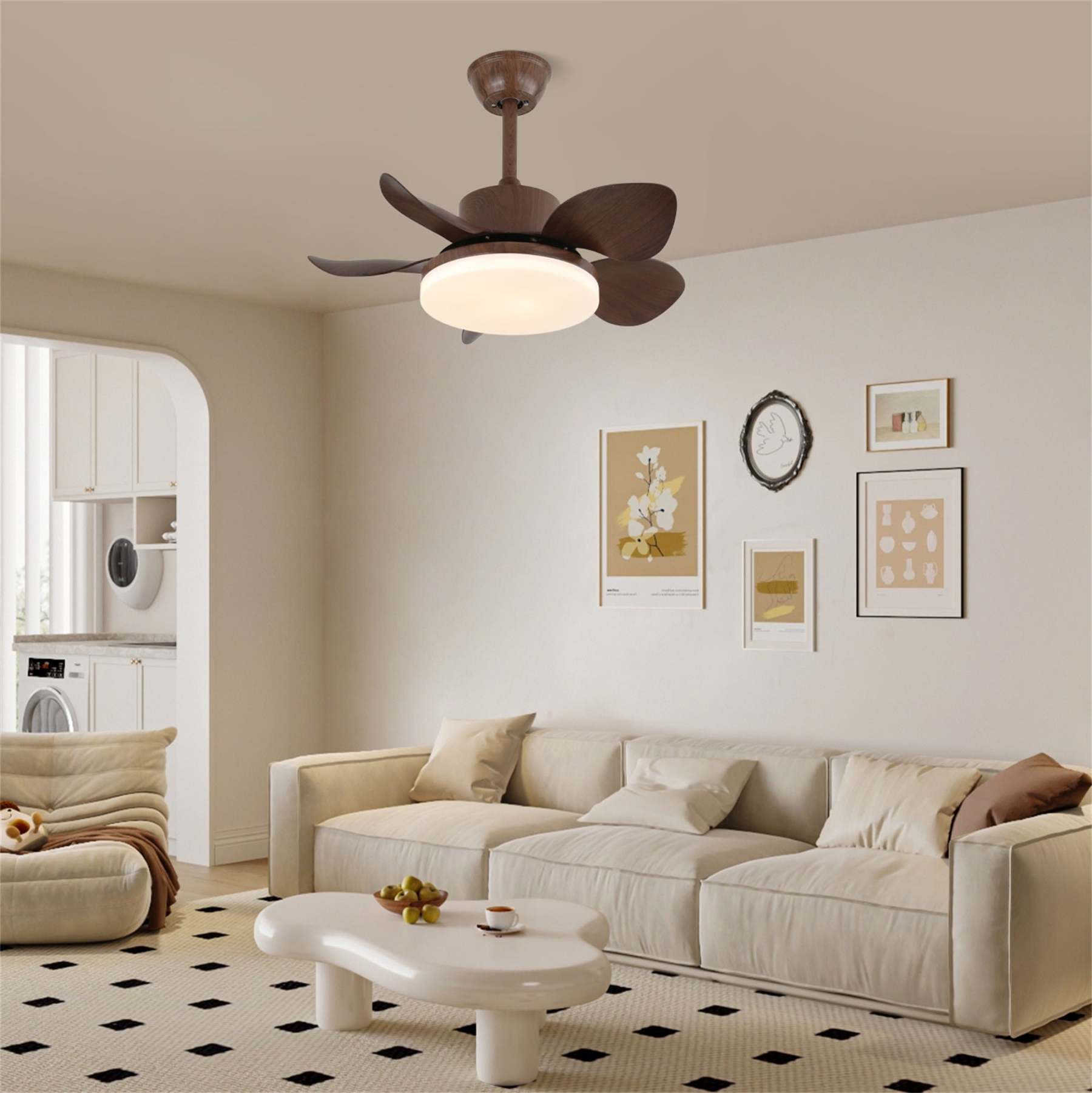 Plafonnier Ventilateur Alenya en Bois - Neutralighting