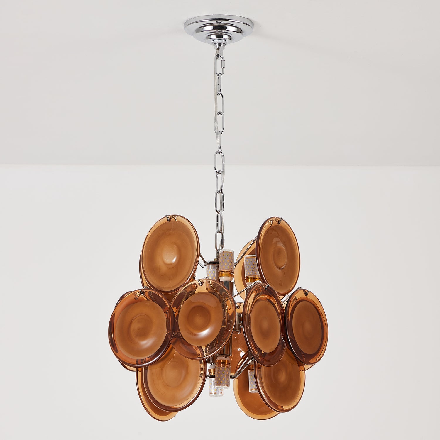 Verona Amber Glass Pendant Lamp