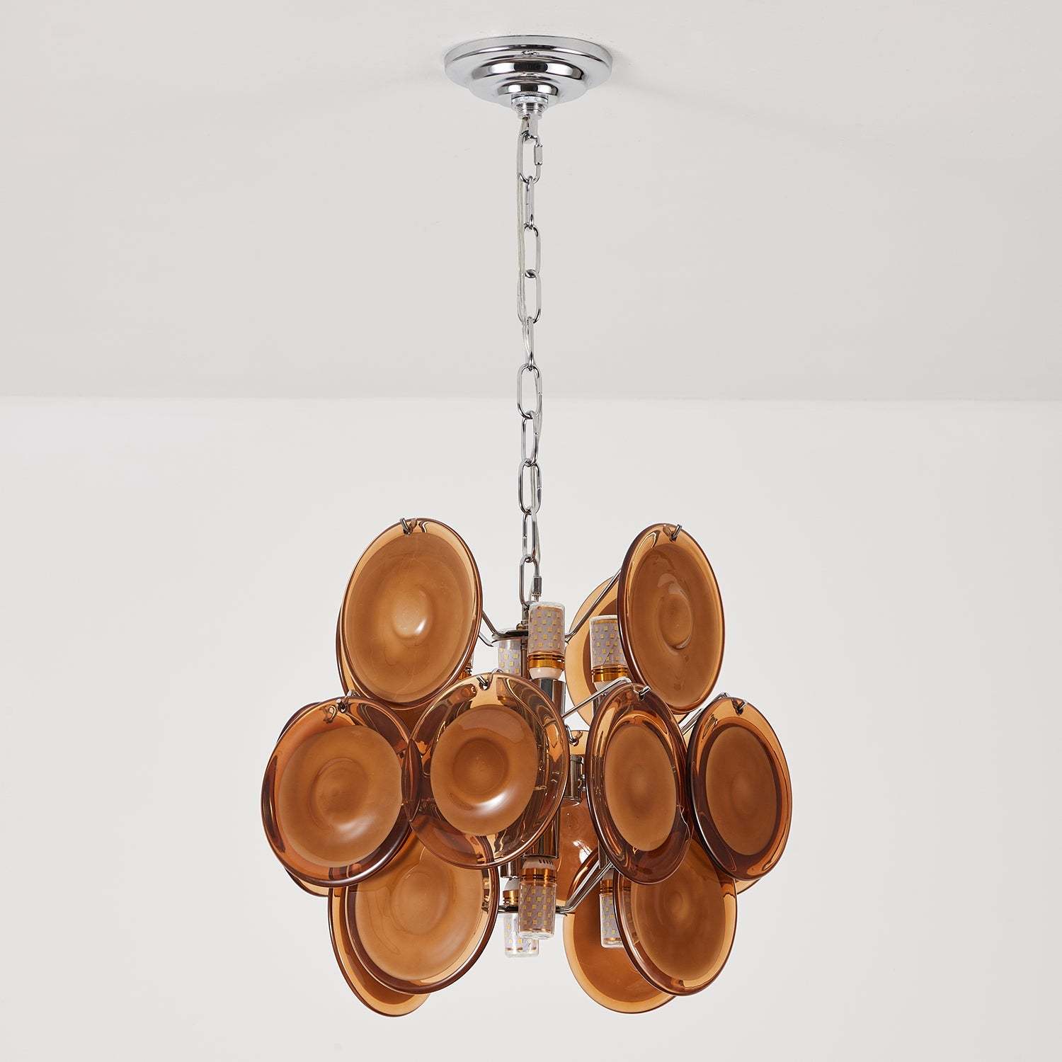 Verona Amber Glass Pendant Lamp