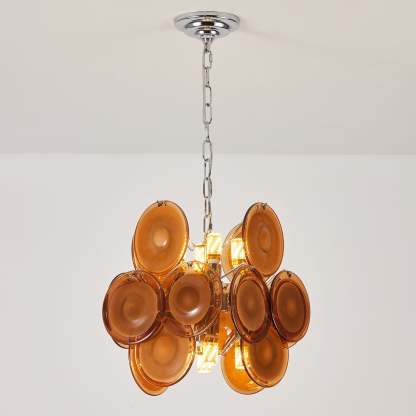 Verona Amber Glass Pendant Lamp