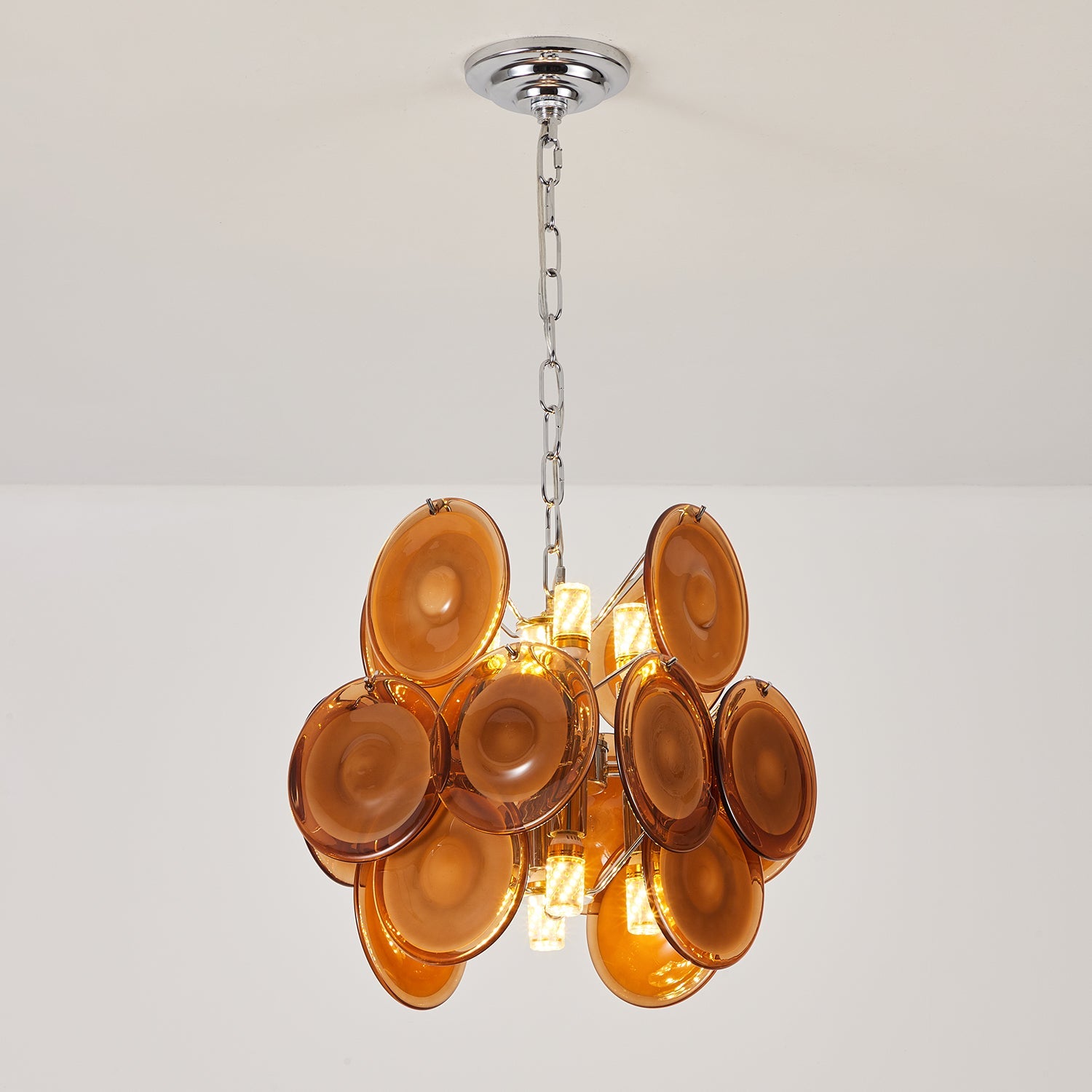 Verona Amber Glass Pendant Lamp