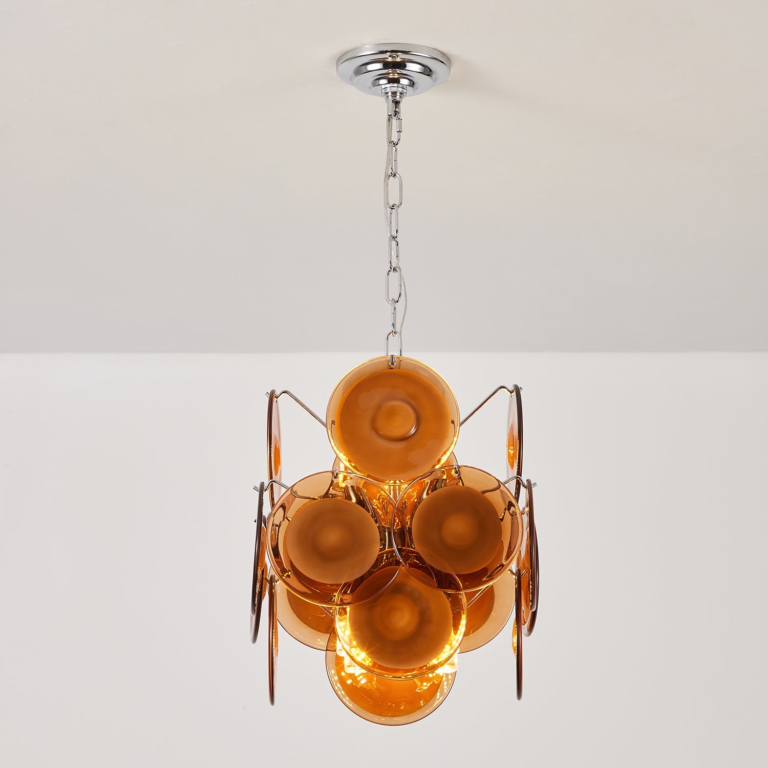 Verona Amber Glass Pendant Lamp