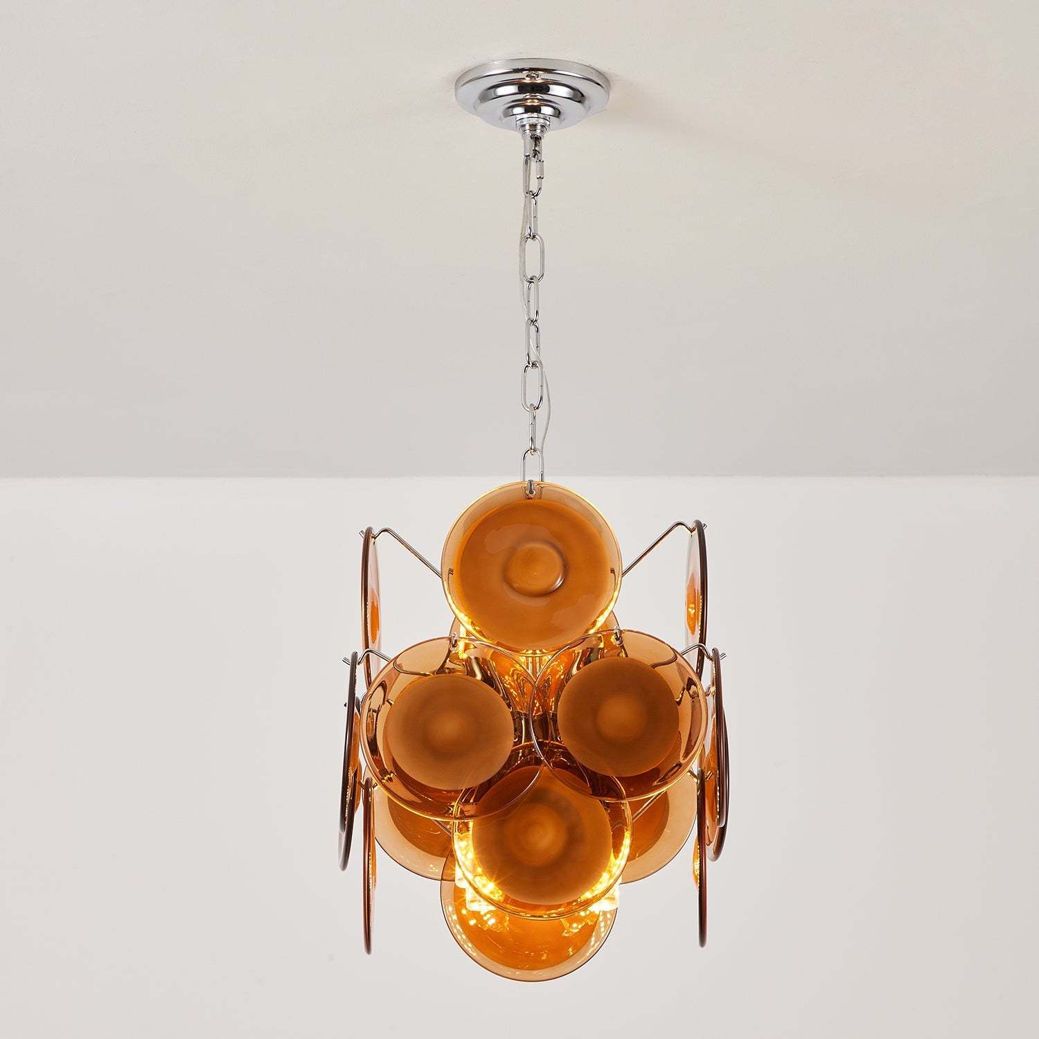 Verona Amber Glass Pendant Lamp