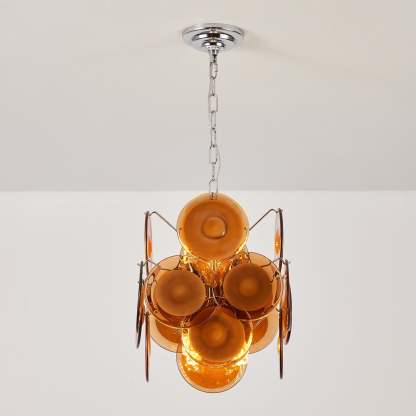 Verona Amber Glass Pendant Lamp
