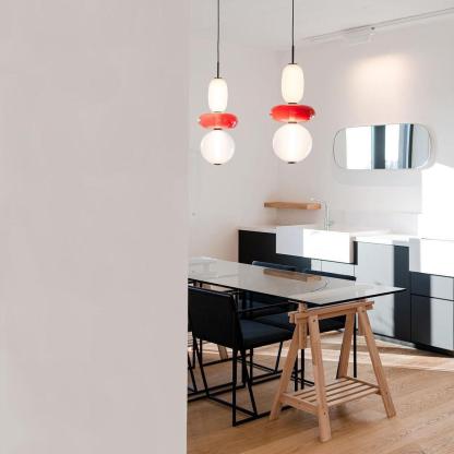 Amber Drop Glass Pendant Light