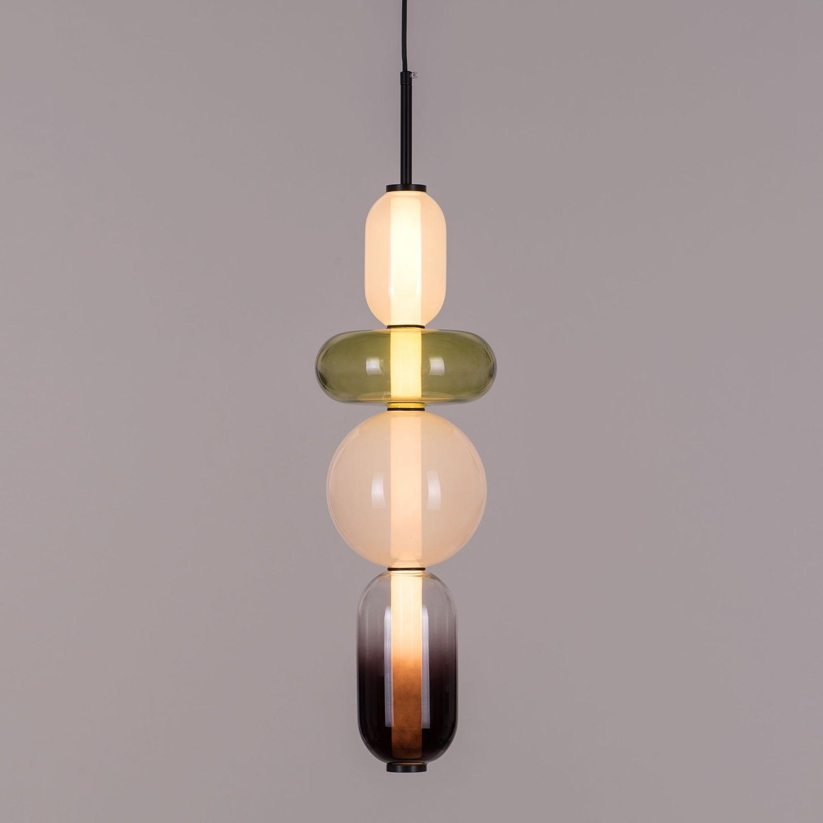 Amber Drop Glass Pendant Light
