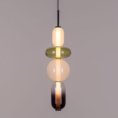 Amber Drop Glass Pendant Light
