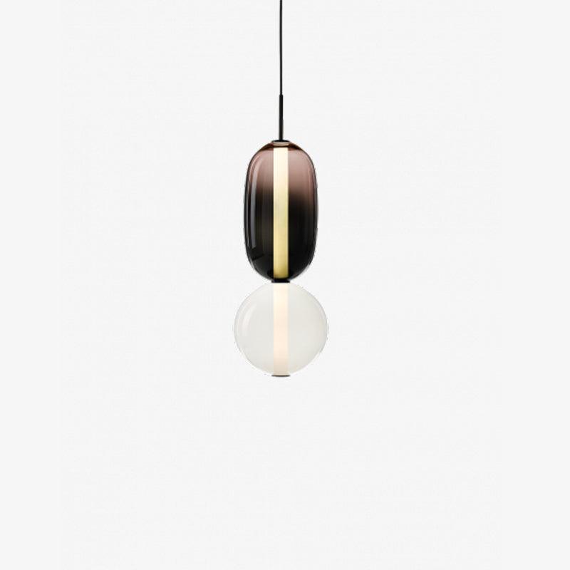 Amber Drop Glass Pendant Light