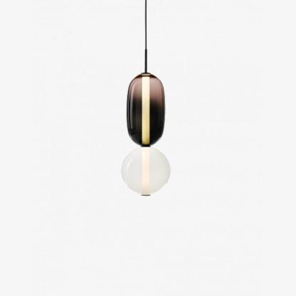 Amber Drop Glass Pendant Light