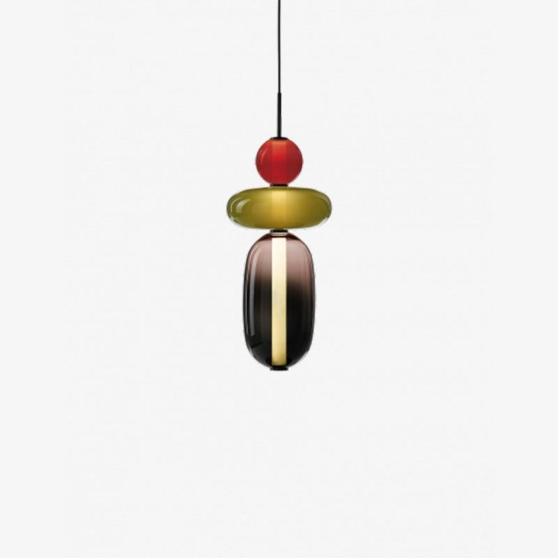 Amber Drop Glass Pendant Light