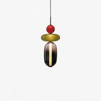 Amber Drop Glass Pendant Light