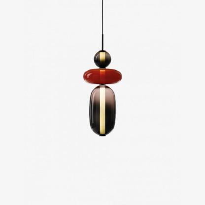 Amber Drop Glass Pendant Light