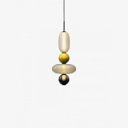 Amber Drop Glass Pendant Light