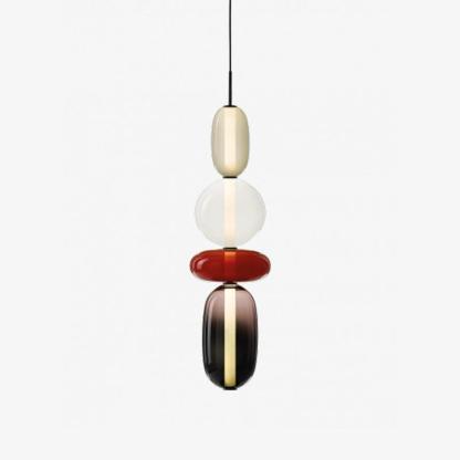 Amber Drop Glass Pendant Light
