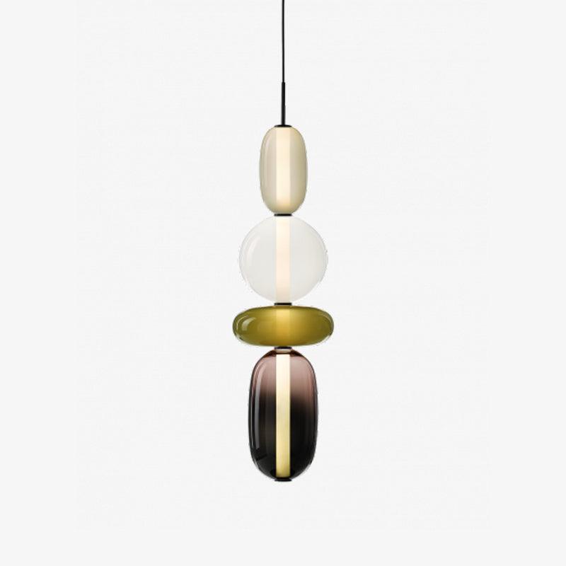 Amber Drop Glass Pendant Light