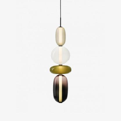 Amber Drop Glass Pendant Light