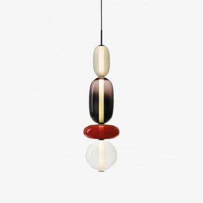 Amber Drop Glass Pendant Light