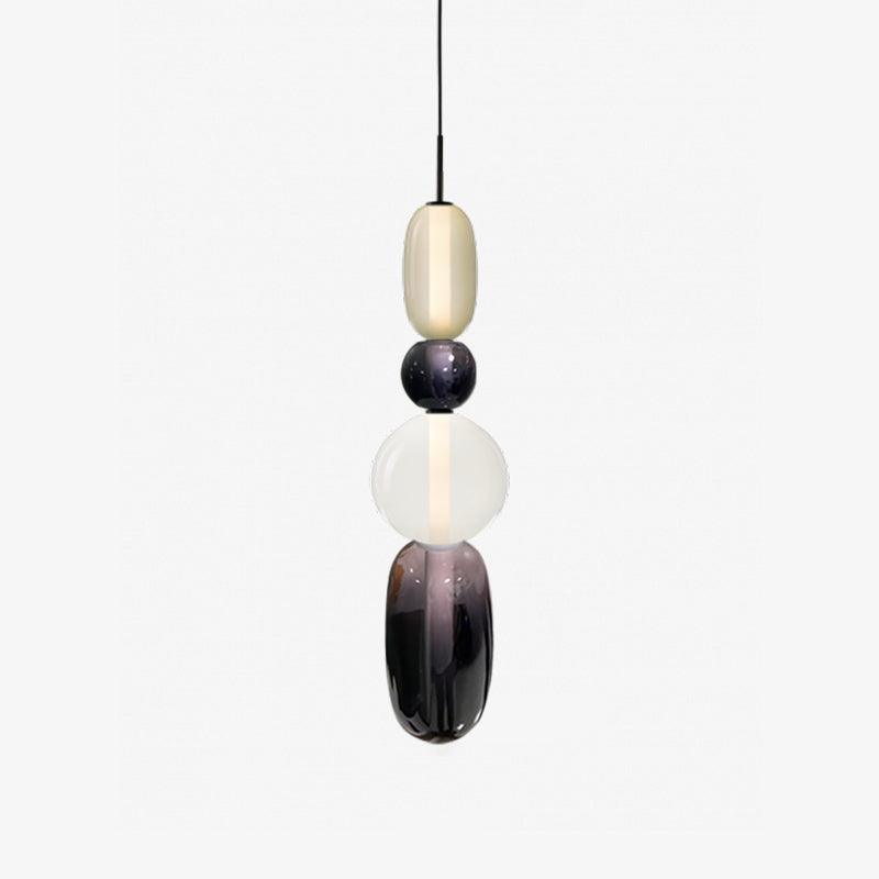 Amber Drop Glass Pendant Light