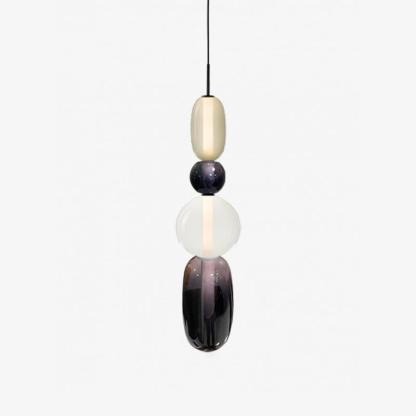 Amber Drop Glass Pendant Light