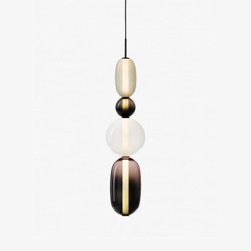 Amber Drop Glass Pendant Light