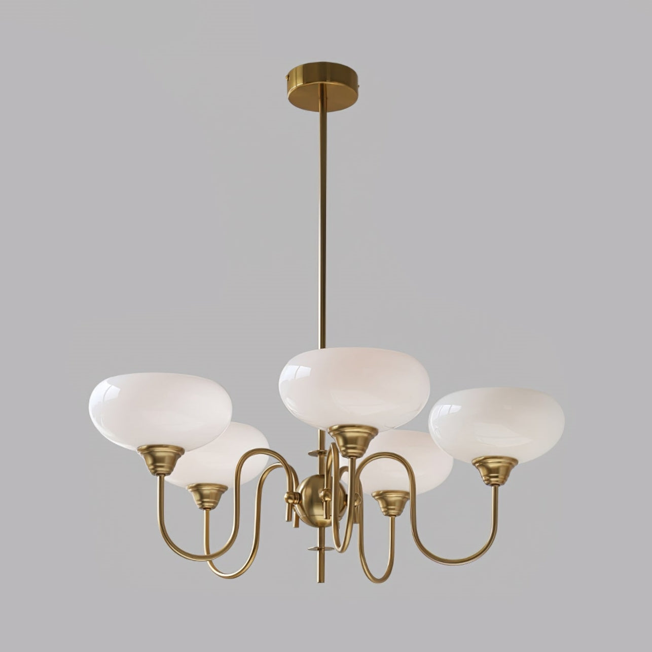 Nielsen Vintage LED Métal Verre Lustre Salon