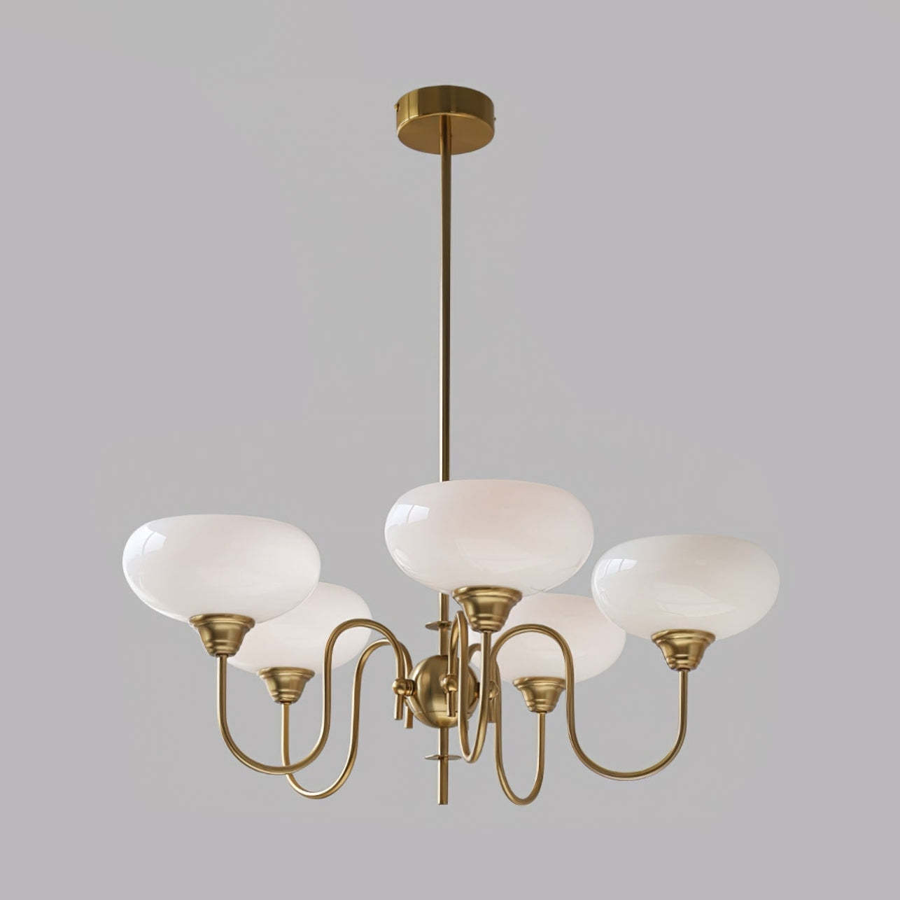 Nielsen Vintage LED Métal Verre Lustre Salon