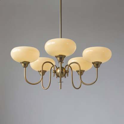 Nielsen Vintage LED Métal Verre Lustre Salon