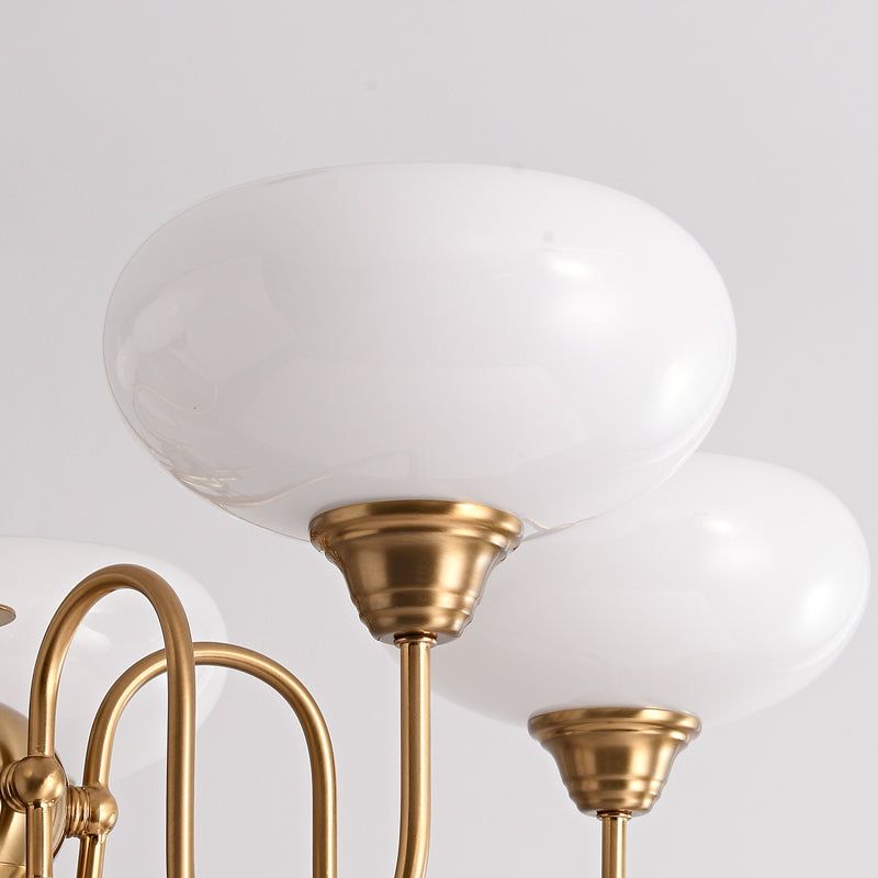 Nielsen Vintage LED Métal Verre Lustre Salon
