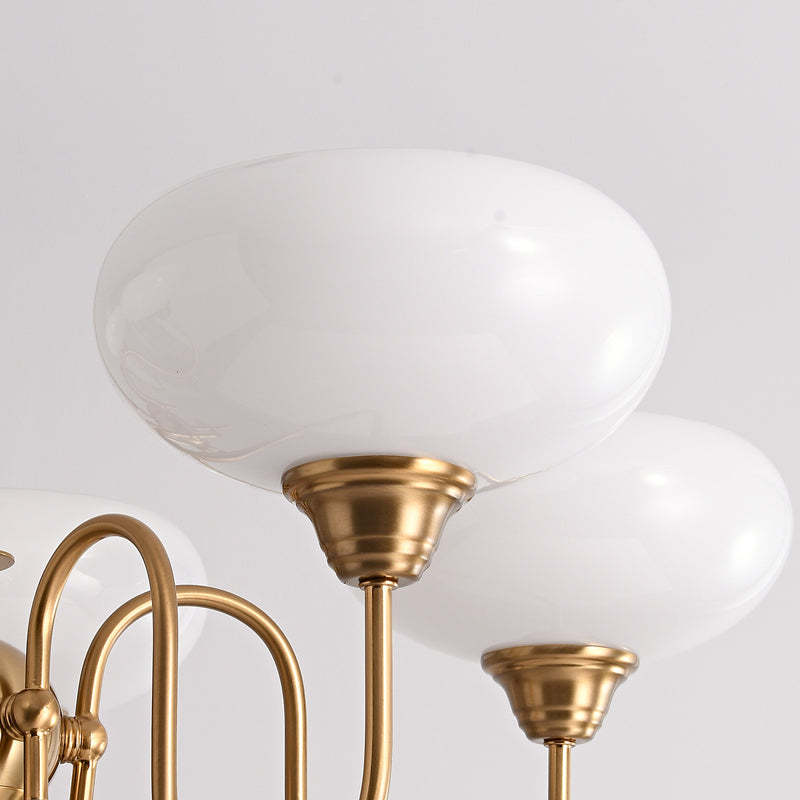 Nielsen Vintage LED Métal Verre Lustre Salon
