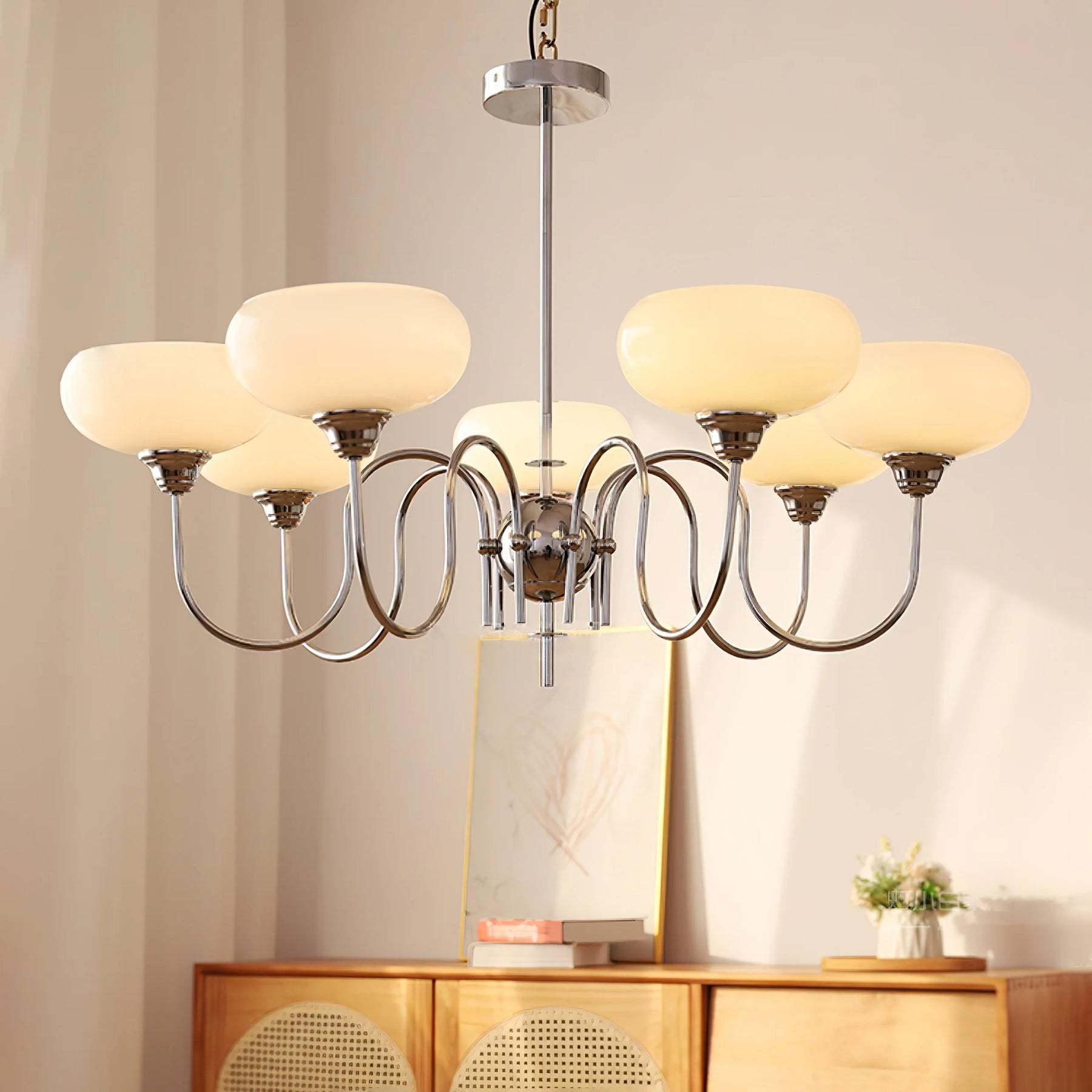 Nielsen Vintage LED Métal Verre Lustre Salon